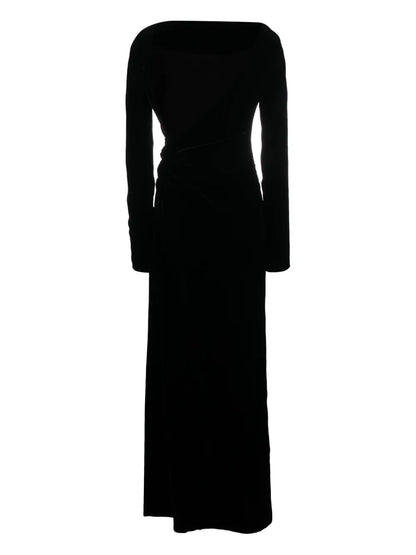 Boat-Neck Maxi Dress