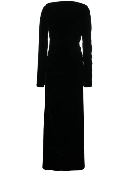 Boat-Neck Maxi Dress