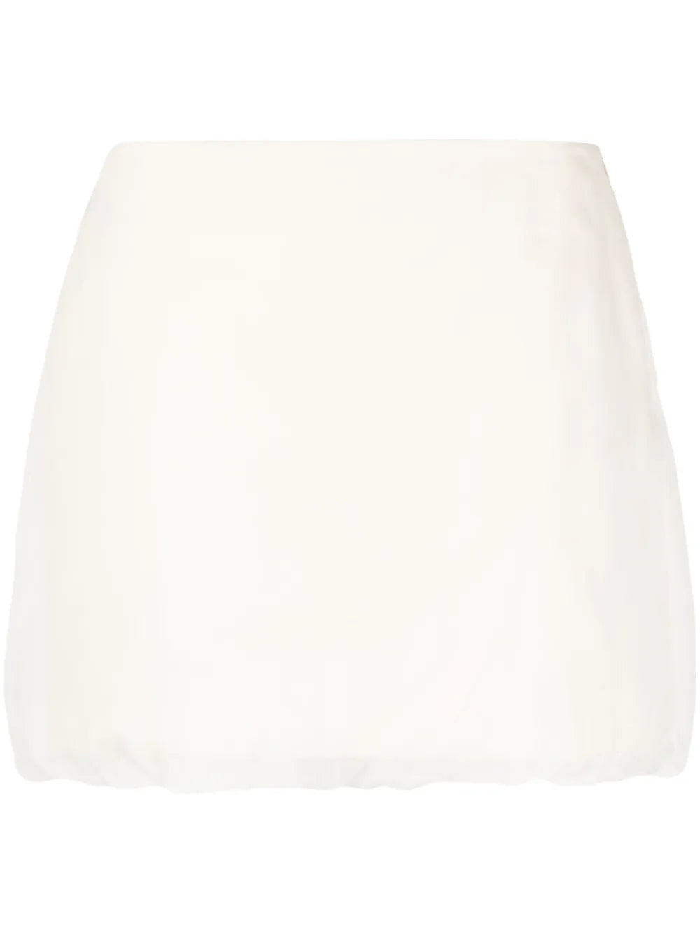 Satin-Finish Silk Miniskirt