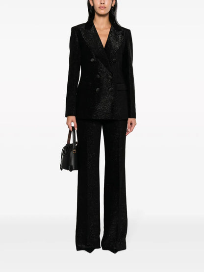 Double-Breasted Lamé Blazer