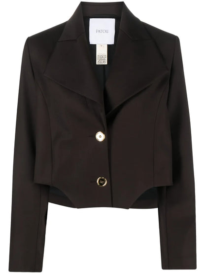 Cut-Out Cropped Blazer