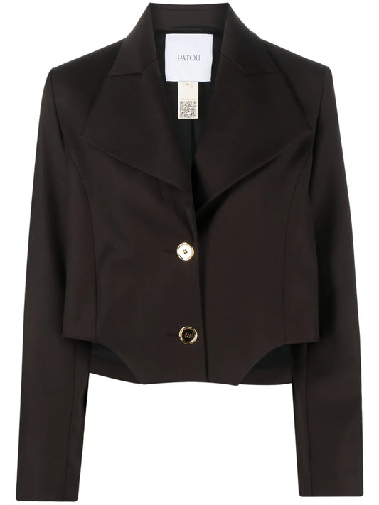 Cut-Out Cropped Blazer