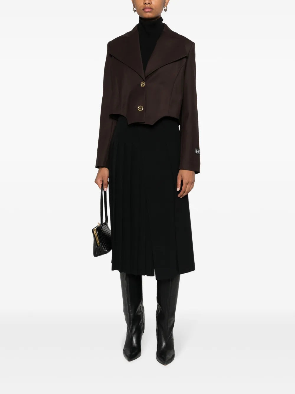 Cut-Out Cropped Blazer