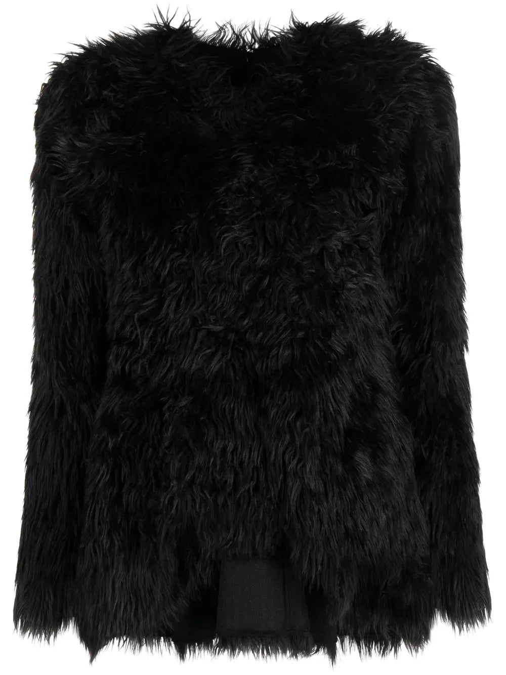 Faux-Fur Long-Sleeved Top