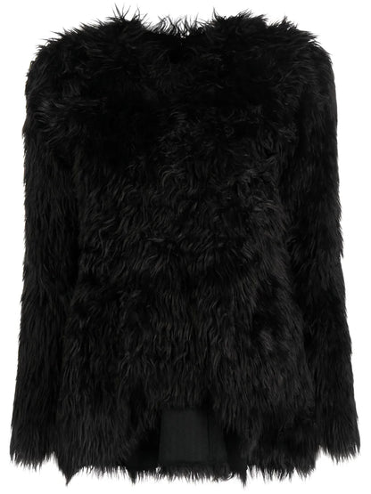 Faux-Fur Long-Sleeved Top