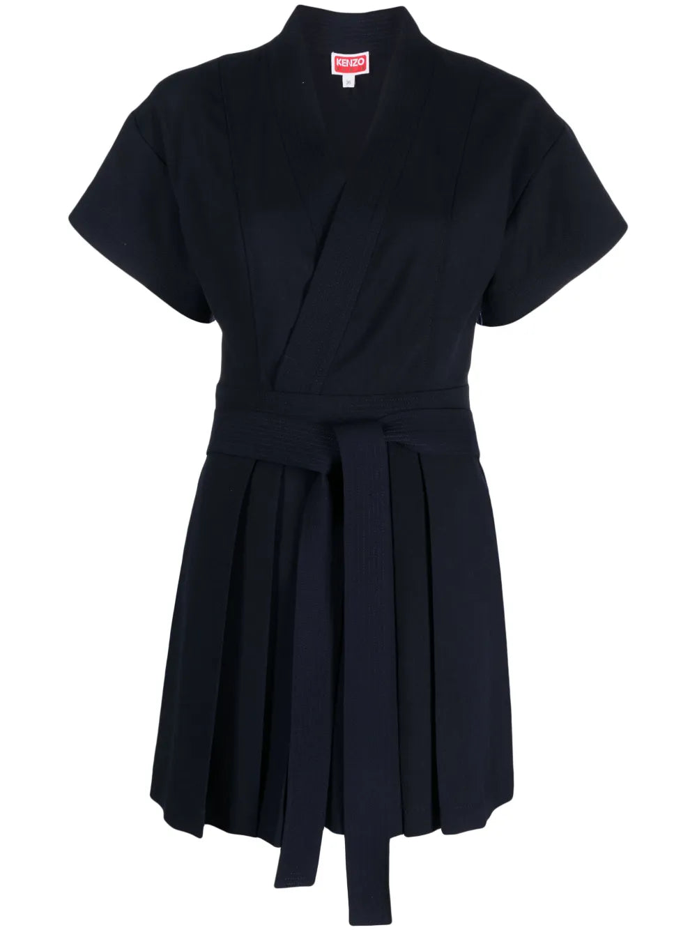 Pleated Wrap Minidress