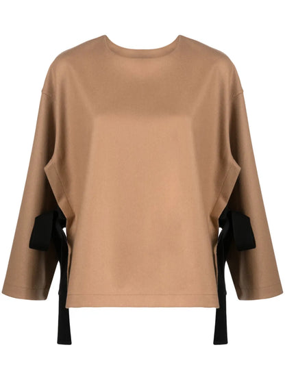 Terry-Cloth Cape Blouse