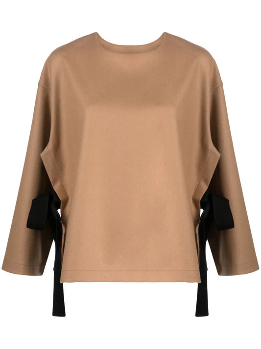 Terry-Cloth Cape Blouse