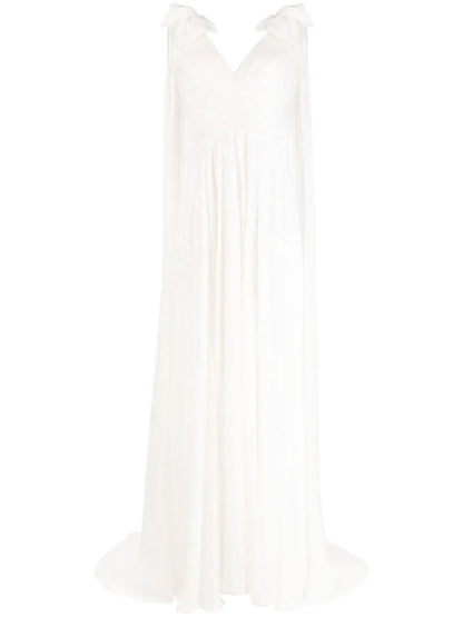 Alma Pleated Sequin Bridal Gown