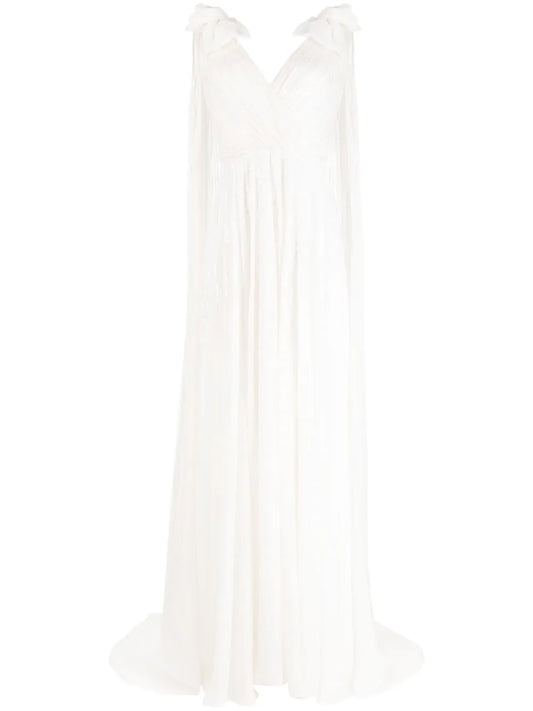 Alma Pleated Sequin Bridal Gown