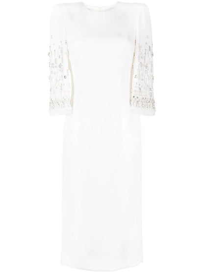 Ebba Crystal-Embellished Midi Dress