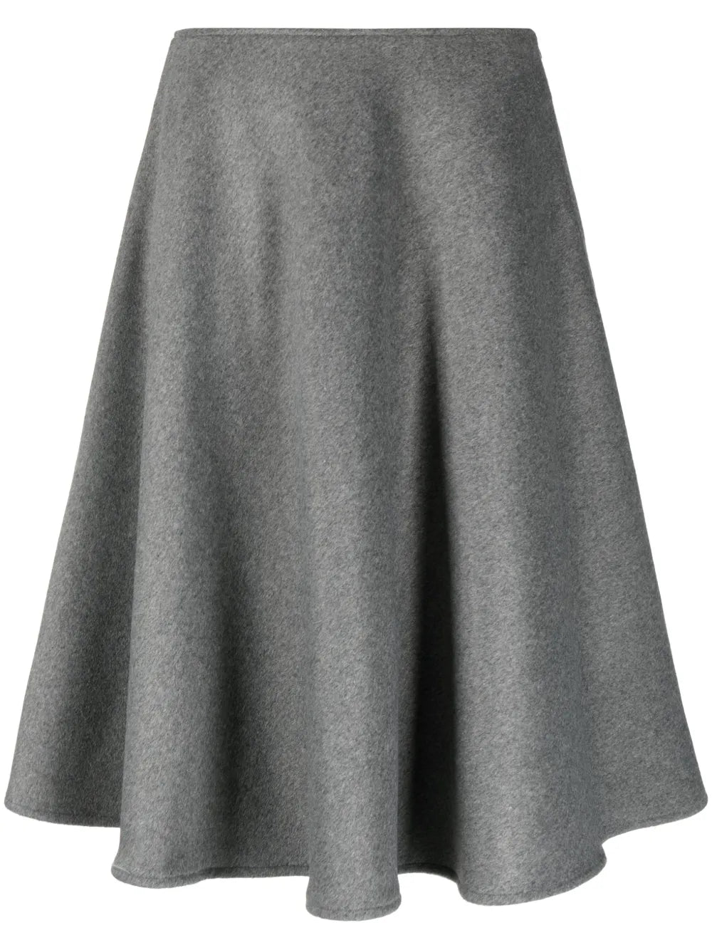 A-Line Flared Mélange Midi Skirt