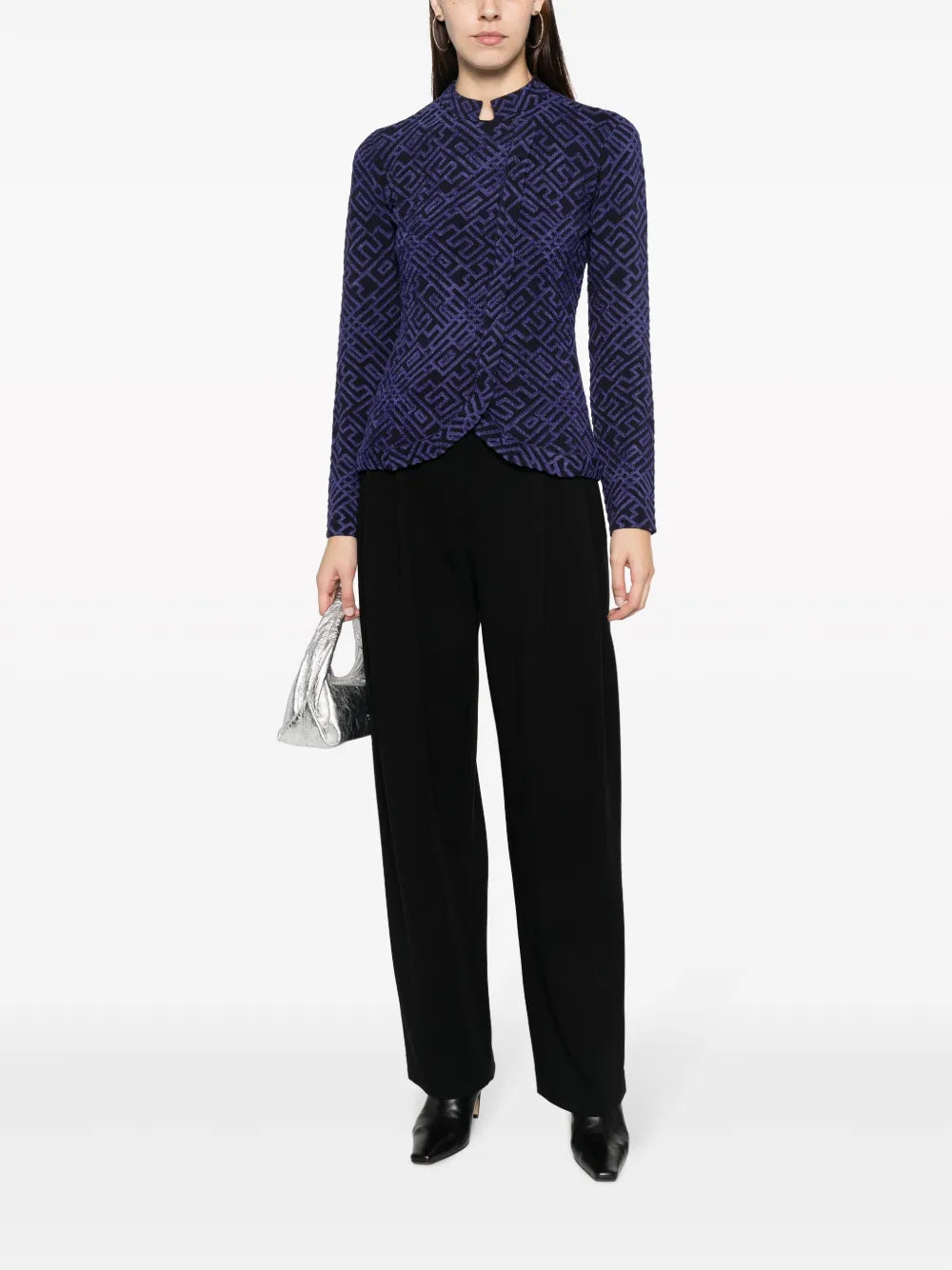 High-Waist Pleated Trousers