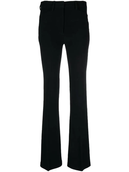 Mid-Rise Flared Trousers