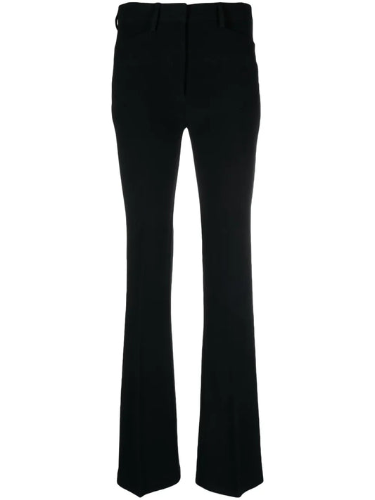 Mid-Rise Flared Trousers