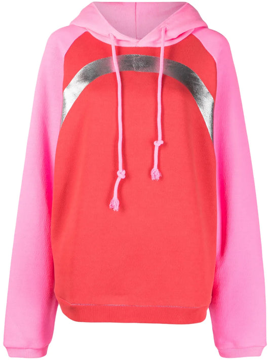 Colour-Blocked Cotton Hoodie