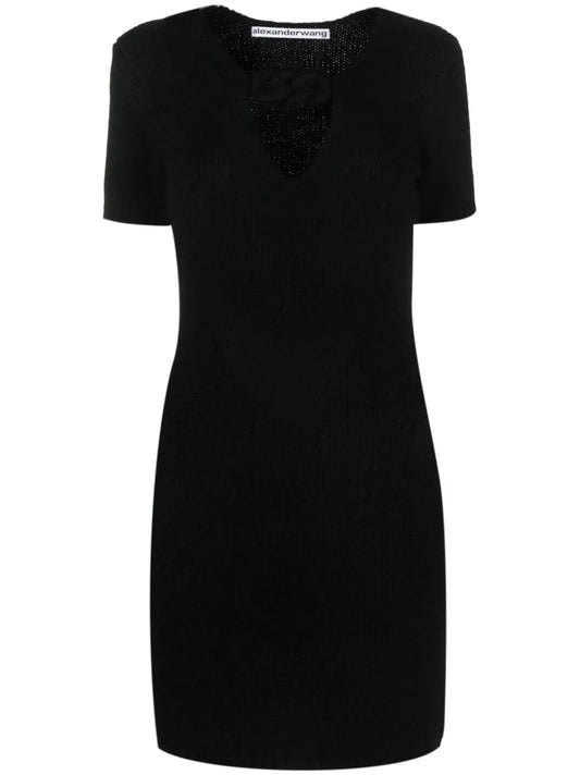 Rope-Detail Knitted Minidress