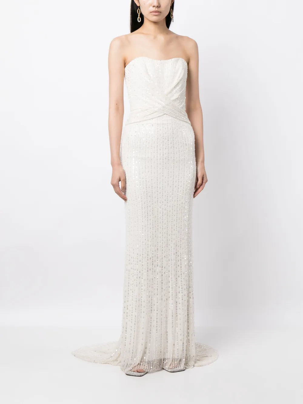 Mia Sequin Gathered Bridal Gown