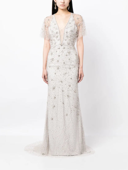 Sofie Crystal-Embellished Gown