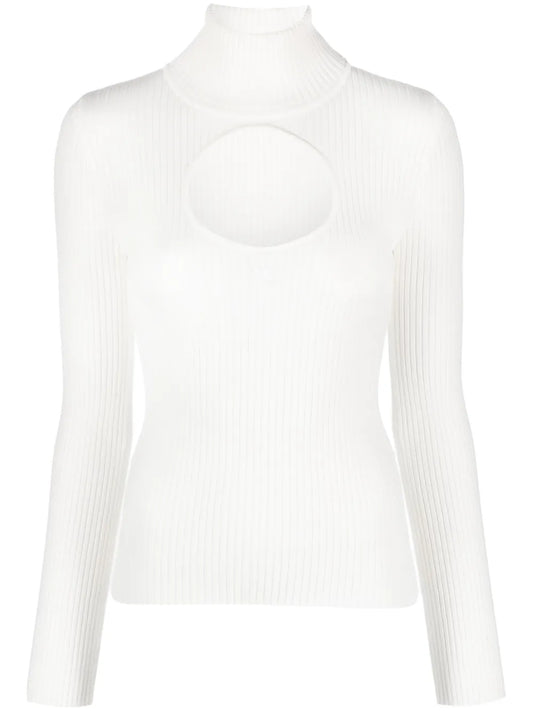 Roll-Neck Cut-Out Jumper