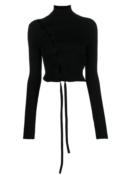 Roll-Neck Ribbed Jumper