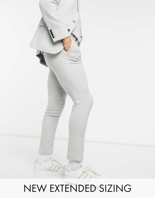 Wedding Super Skinny Wool Mix Suit Trousers