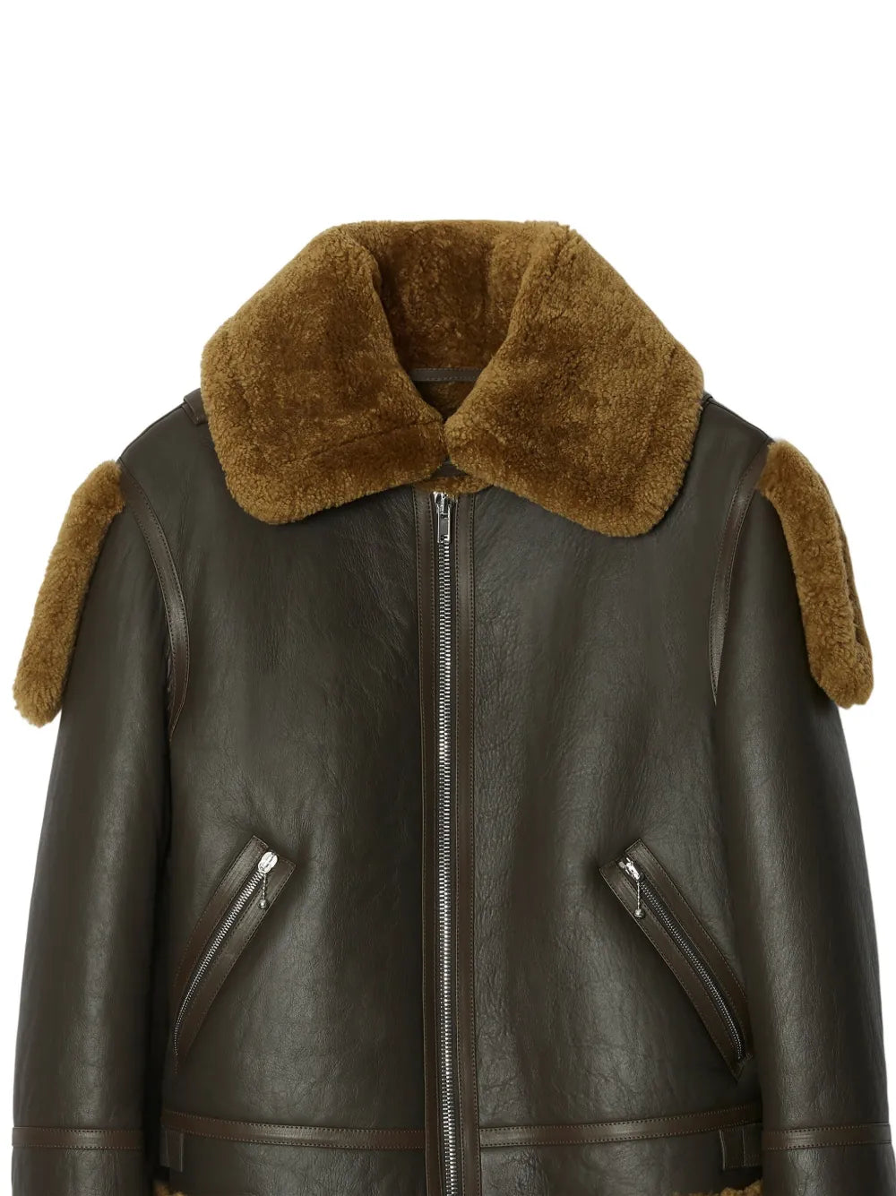 Shearling Leather Aviator Jacket
