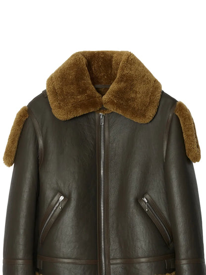 Shearling Leather Aviator Jacket