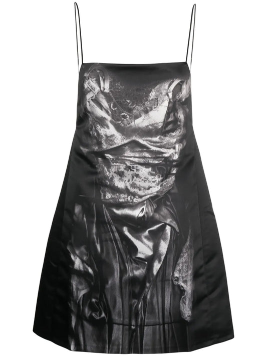 Compact-Print Minidress