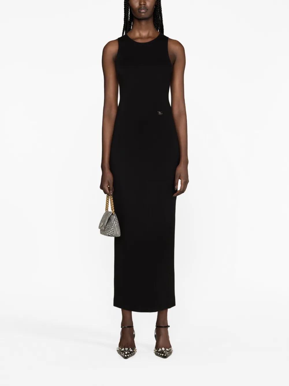 Logo-Plaque Jersey Midi Dress