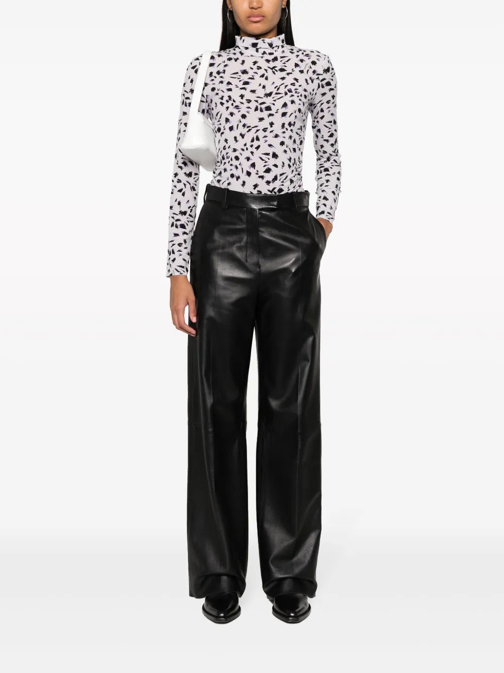 Abstract-Print Long-Sleeve T-Shirt