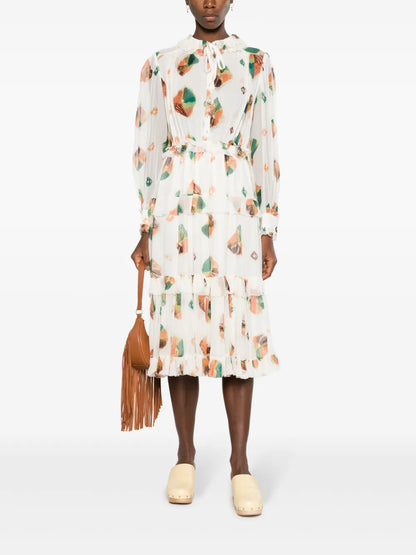Reina Chiffon Midi Dress