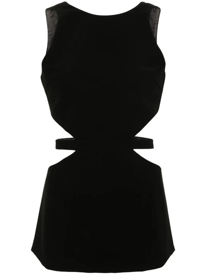 Patty Cut-Out Crepe Blouse