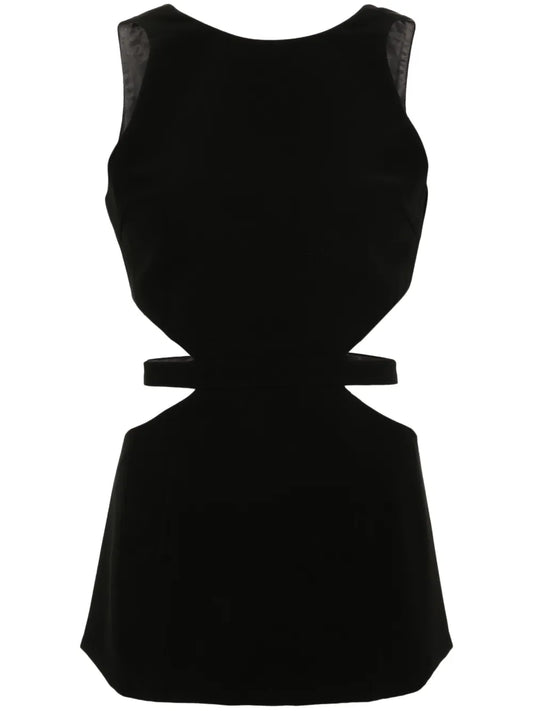 Patty Cut-Out Crepe Blouse