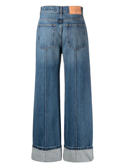 The Genevieve High-Rise Wide-Leg Jeans