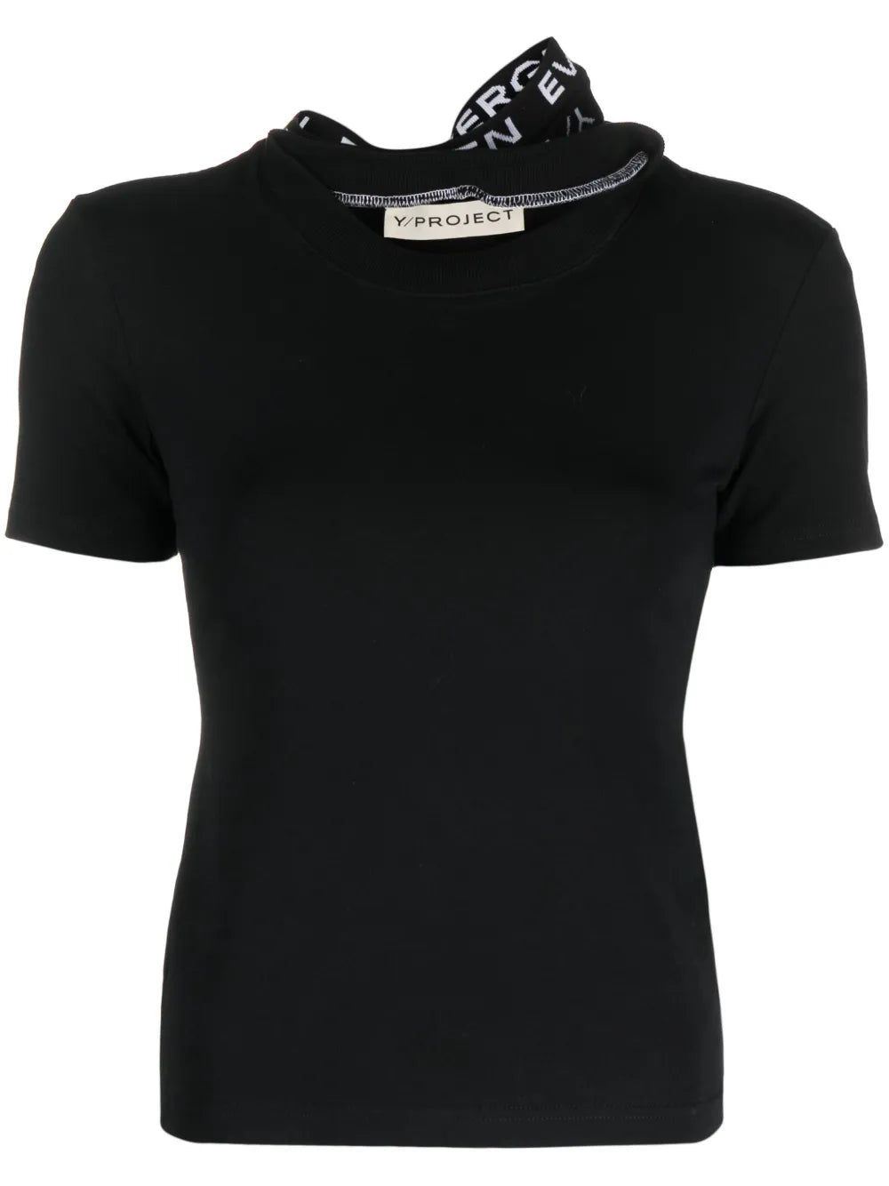 Logo-Jacquard Triple-Collar T-Shirt
