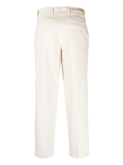Mid-Rise Tapered Cropped Trousers