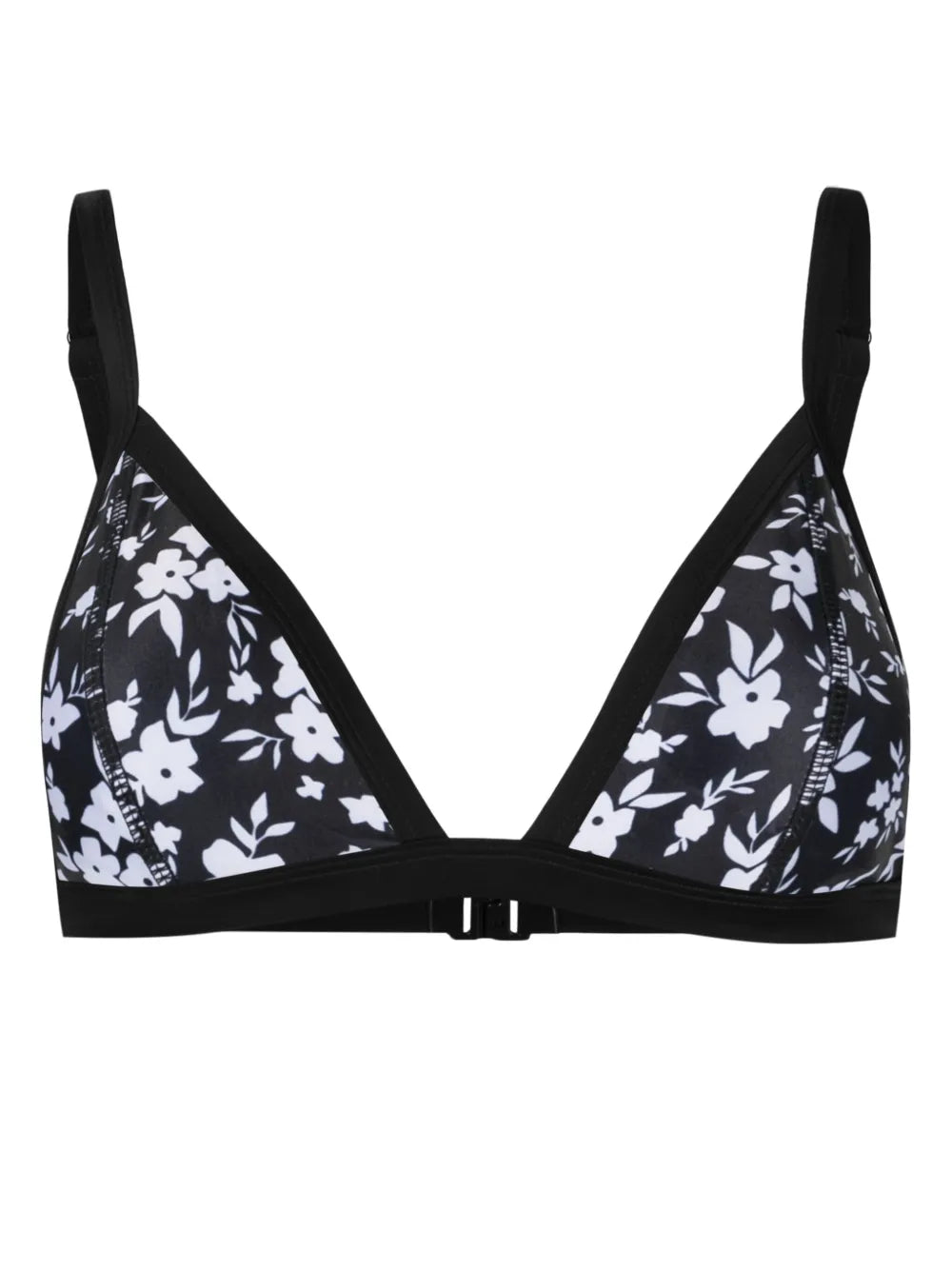 Floral-Print Triangle Bikini Top