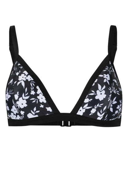 Floral-Print Triangle Bikini Top