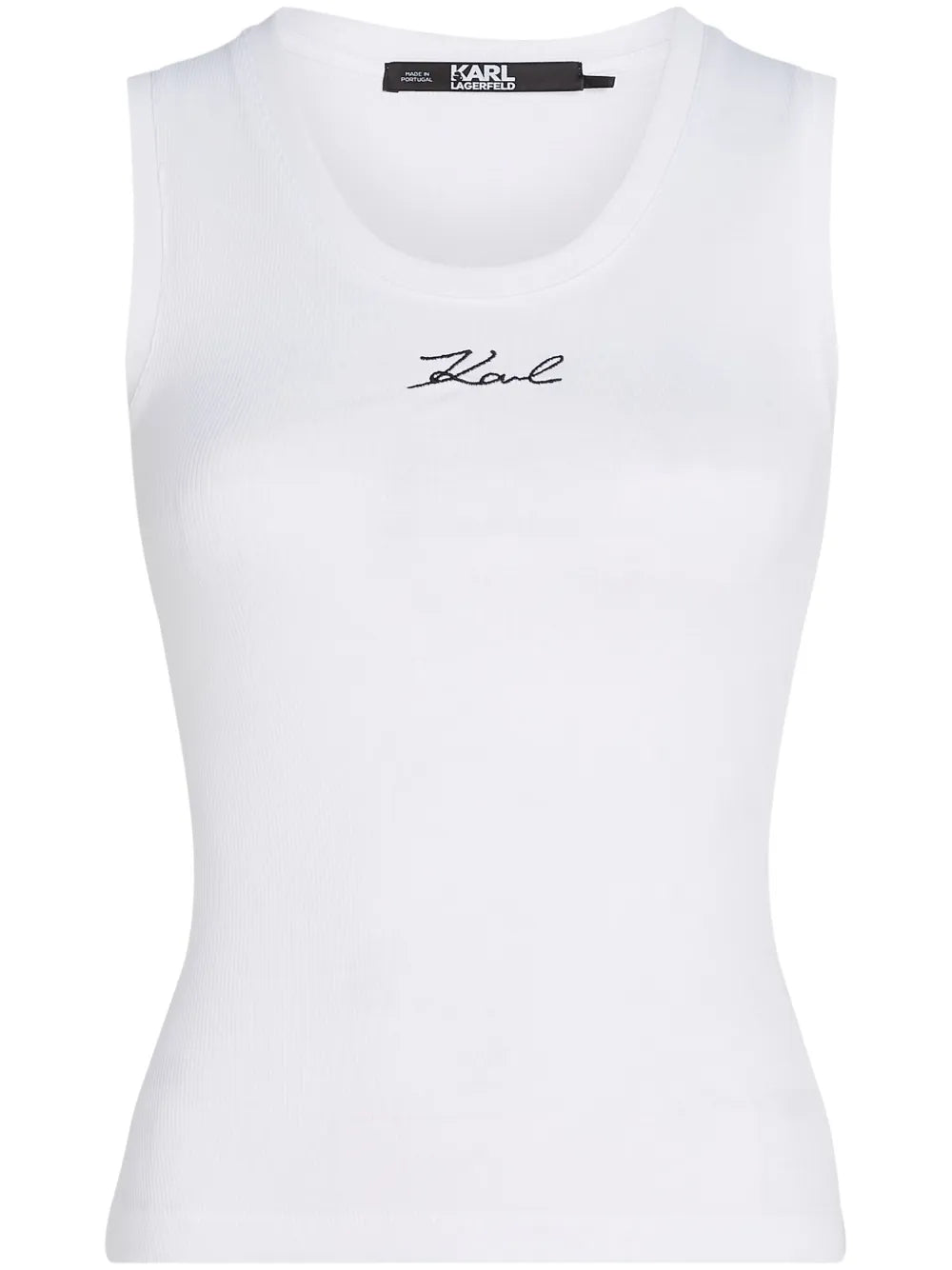 Logo-Embroidered Ribbed Tank Top