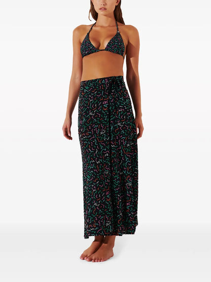 Geometric-Print Sarong