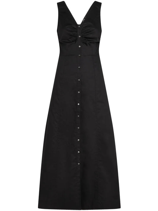 Button-Down Cotton Maxi Dress