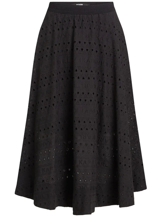 Broderie-Anglaise Midi Skirt