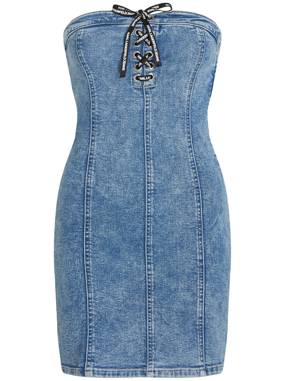 Tie-Front Denim Minidress