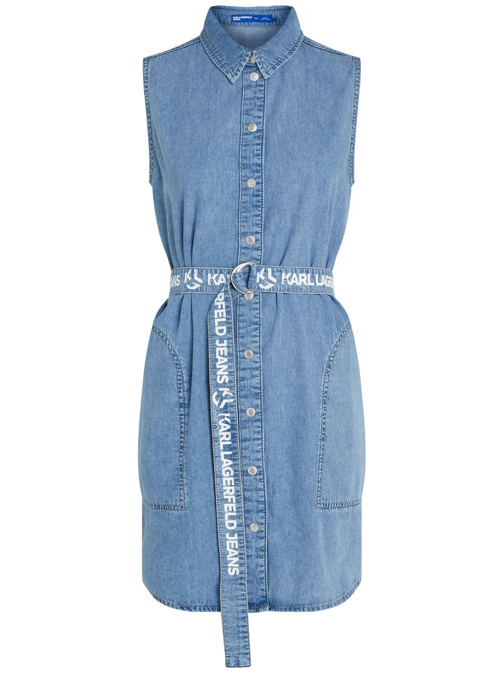 Sleeveless Denim Shirt Dress