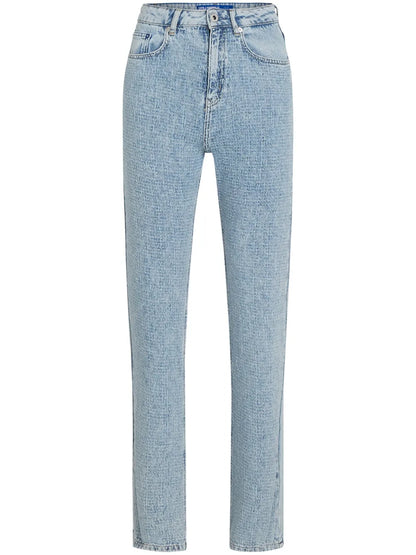High-Rise Bouclé Jeans