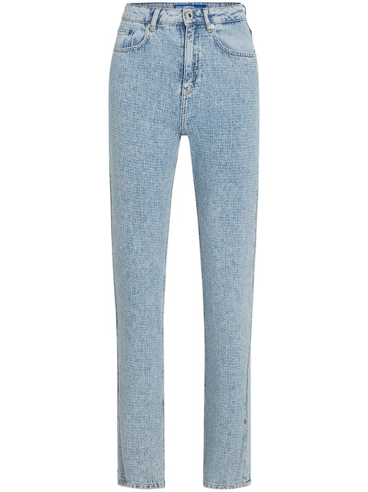 High-Rise Bouclé Jeans