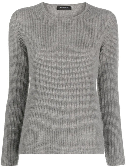 Crew-Neck Waffle-Knit Jumper