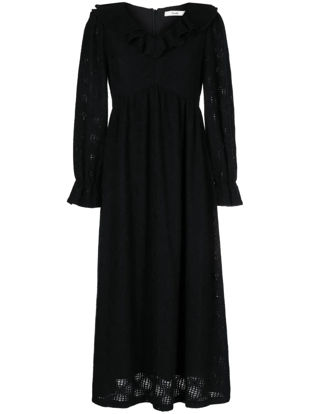 Ruffled Flared Midi Dress