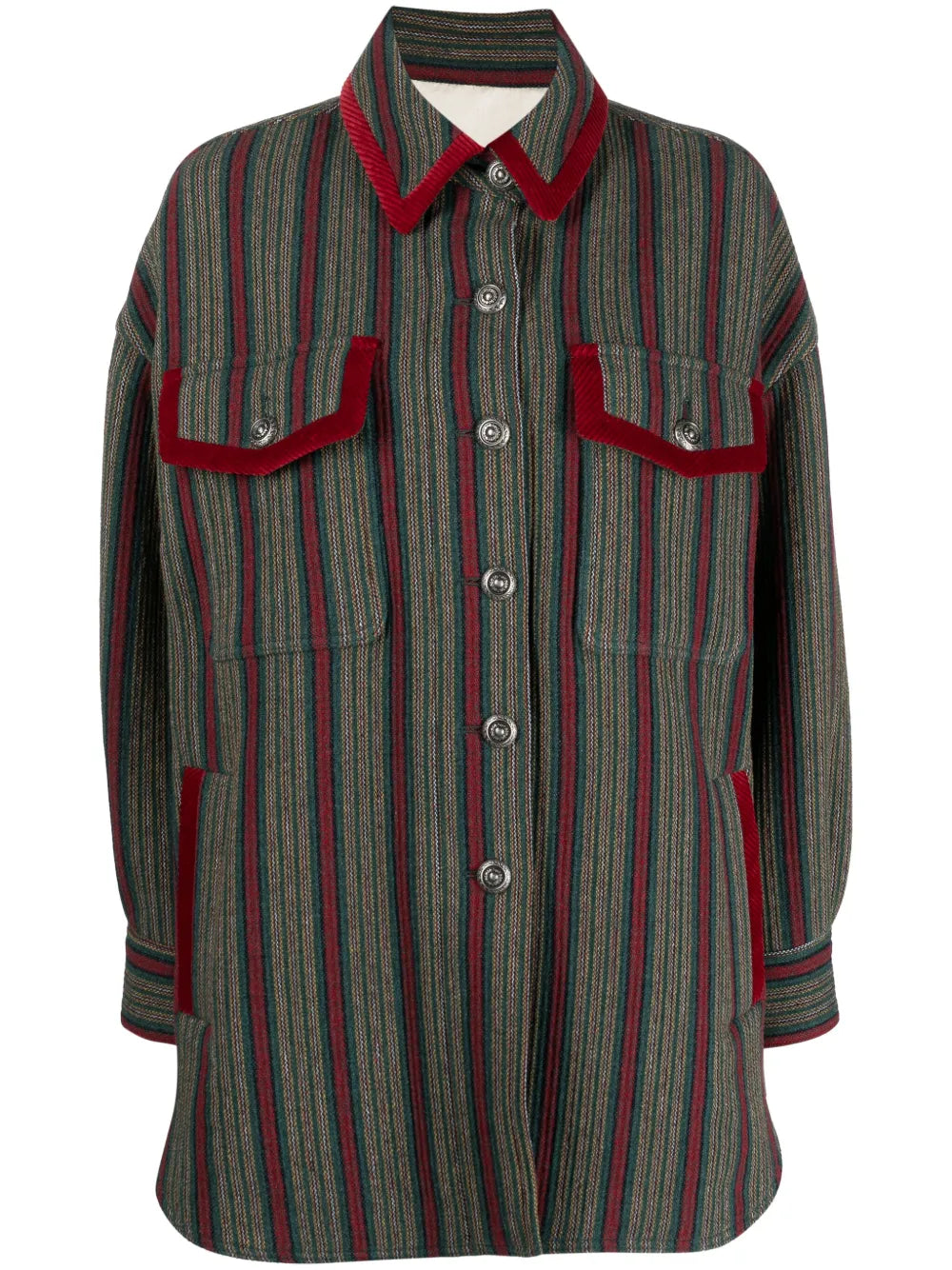 Striped Wool-Blend Jacket